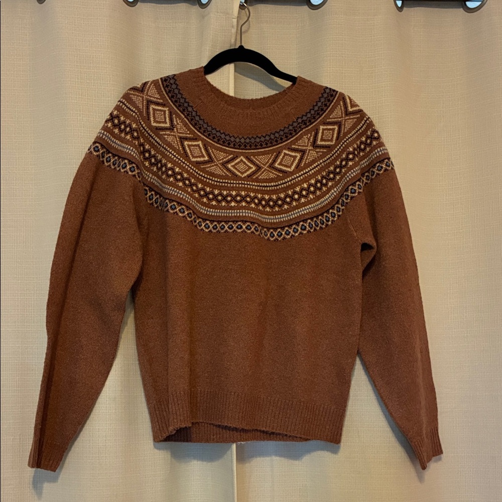 Weatherproof Brown Geometric Women's Sweater